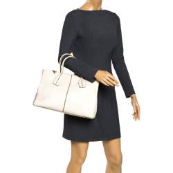 Pre Owned حقيبة يد تودز دي ستيلينغ بيكولو جلد كريمي