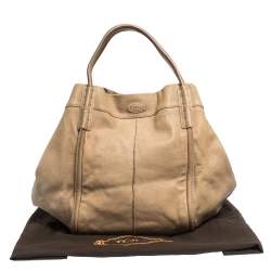 Pre Owned Tod's Beige Leather Shade Tote