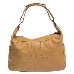 Pre Owned Tod's Light Brown Leather Micky Hobo