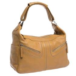Pre Owned Tod's Light Brown Leather Micky Hobo