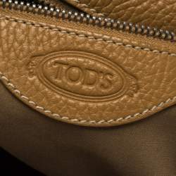 Pre Owned Tod's Light Brown Leather Micky Hobo
