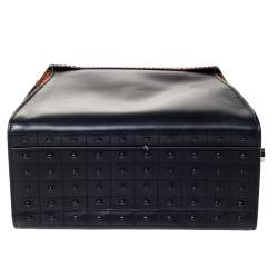 Pre Owned Tod's Tri Color Leather Twist Satchel