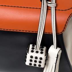 Pre Owned Tod's Tri Color Leather Twist Satchel