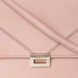 Pre Owned Tod's Beige Leather D-Cube Crossbody Bag