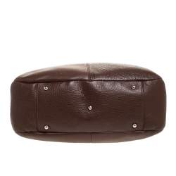 مملوكة مسبقًا Tod's Brown Leather Media Shopper Tote