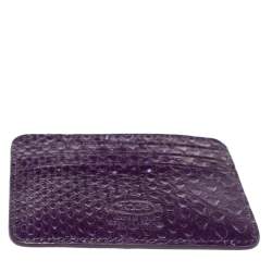 Tod's Purple Python Card Holder