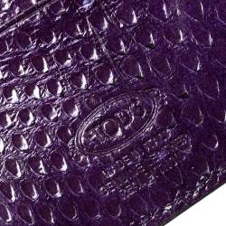 Tod's Purple Python Card Holder