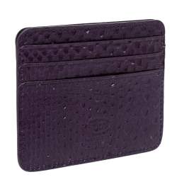 Tod's Purple Python Card Holder