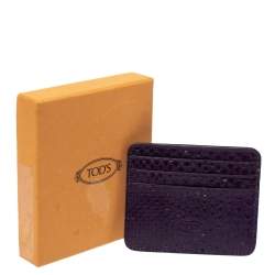 Tod's Purple Python Card Holder