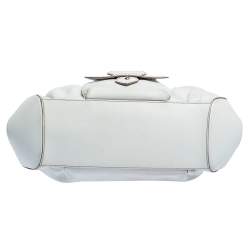 Tod's White Leather Front Pocket Satchel