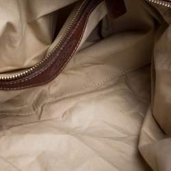 Pre Owned حقيبة تودز ساتشيل إبزيم جلد بني 