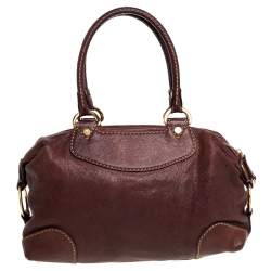 Pre Owned حقيبة تودز ساتشيل إبزيم جلد بني 