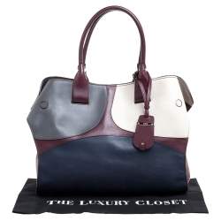 Pre Owned Tod's Tricolor Leather Cape Tote