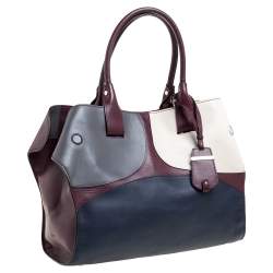 Pre Owned Tod's Tricolor Leather Cape Tote