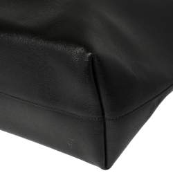 Pre Owned Fendi Black Leather Monster Roll Shopper Tote