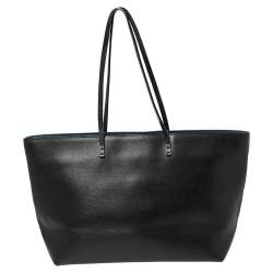 Pre Owned Fendi Black Leather Monster Roll Shopper Tote