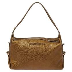 Pre Owned حقيبة هوبو تودز جيب أمامي جلد مُحبب أخضر موس ميتاليك