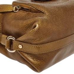 Pre Owned حقيبة هوبو تودز جيب أمامي جلد مُحبب أخضر موس ميتاليك