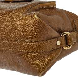 Pre Owned حقيبة هوبو تودز جيب أمامي جلد مُحبب أخضر موس ميتاليك