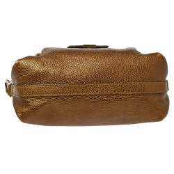 Pre Owned حقيبة هوبو تودز جيب أمامي جلد مُحبب أخضر موس ميتاليك