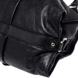 Tod's Black Leather Studded Lock Flap Shoulder Bag  