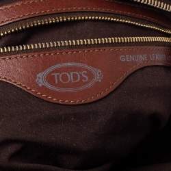 مملوكة مسبقًا حقيبة تودز جيوب متعددة جلد بني 