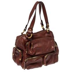 مملوكة مسبقًا حقيبة تودز جيوب متعددة جلد بني 