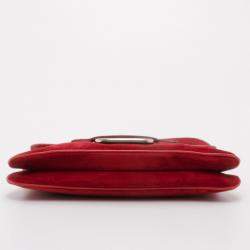 Tod's Red Suede Shoulder Bag