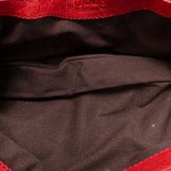 Tod's Red Suede Shoulder Bag