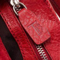 Tod's Red Suede Shoulder Bag