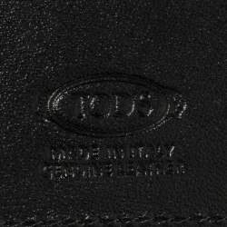 Tod's Black Leather Card Holder Zip Wallet