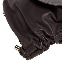 Tod's Dark Brown Leather Flap Shoulder Bag