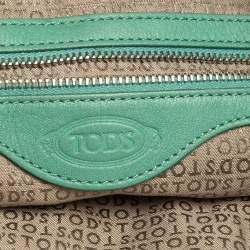 Tod's Mint Green Leather Hobo