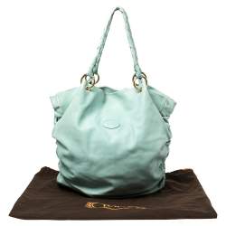 مملوكة مسبقًا حقيبة يد تودز جلد طيات أخضر