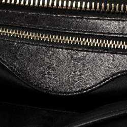 Pre Owned حقيبة ساتشل تودز سيلا جلد أسود مزينة شراشيب