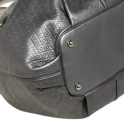 Pre Owned حقيبة يد تودز رباط سلسلة جلد مزخرف رصاصي ميتاليك