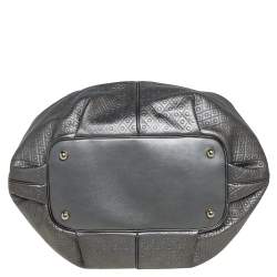 Pre Owned حقيبة يد تودز رباط سلسلة جلد مزخرف رصاصي ميتاليك