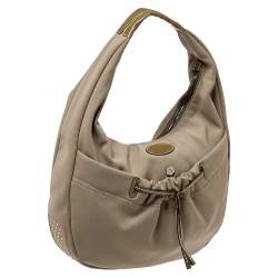 Tod's Grey Neoprene Fabric Hobo