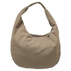 Tod's Grey Neoprene Fabric Hobo