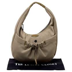Tod's Grey Neoprene Fabric Hobo