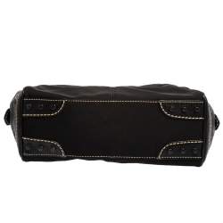 مملوكة مسبقًا Tod's Black Nylon and Leather Zip Shoulder Bag