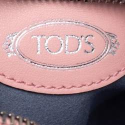 Tod's Pink Leather Flamingo Camera Crossbody Bag