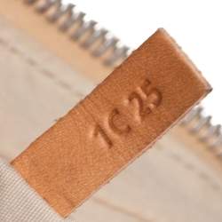 Pre Owned حقيبة كتف تودز جي لاين إيزي كانفاس مقوى أحمر/بيج وجلد