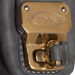 Pre Owned Tod's Olive Green Leather D-Styling Shopper Tote