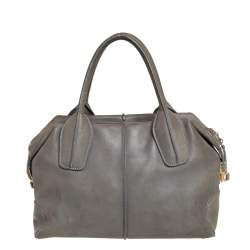 Pre Owned Tod's Olive Green Leather D-Styling Shopper Tote