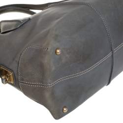 Pre Owned Tod's Olive Green Leather D-Styling Shopper Tote