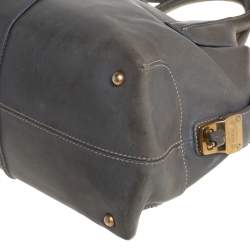 Pre Owned Tod's Olive Green Leather D-Styling Shopper Tote