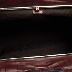 Pre Owned حقيبة يد هوبو تودز جلد عنابي