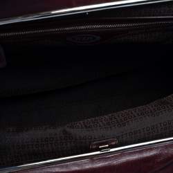 Pre Owned حقيبة يد هوبو تودز جلد عنابي