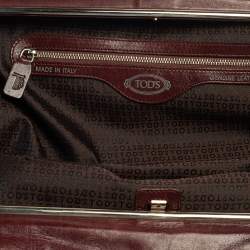 Pre Owned حقيبة يد هوبو تودز جلد عنابي